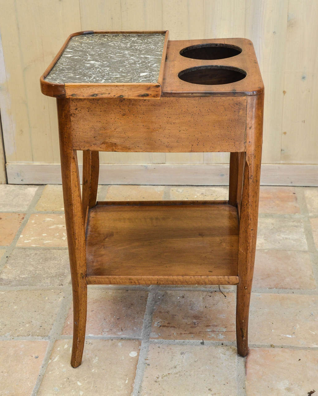 Louis Philippe Walnut and Marble Rafraichissoir Table 1